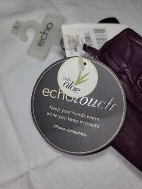 Echo Women's Leather Touchscreen Gloves in Plum